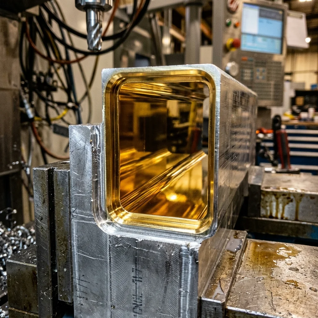 Gold-plated waveguide interior surface finish